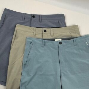 7Diamonds Momentum Performance Shorts Bundle Mens 34 Blue Khaki STS-1121 3 Pack